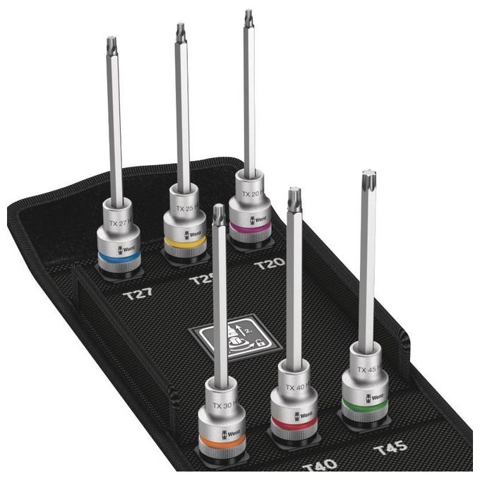 Wera 8767 C TORX HF 2 KIT_ Zyklop di Inserti-Bussola per Viti TORX con Funzione di Ritegno 6 Pezzi