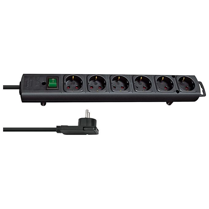 Brennenstuhl Power Strip Presa Multipla 6 Uscite Comfort-Line Nero 2mt