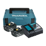 Makita 197952-5 Kit Alimentazione 18 V 3.0 Ah con 2 Batterie Li-Ion e Caricatore Rapido DC18RC colore Turchese