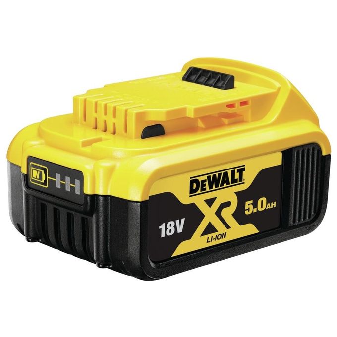DeWALT DCB184 XR Batteria agli Ioni di Litio 18V 5 Ah con Indicatore LED colore Nero Giallo