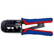 Knipex 97 51 10 Crimpatrice Pinza Connettori Modulari Western RJ-11 RJ-12 RJ-45 190 mm colore Nero Blu Rosso
