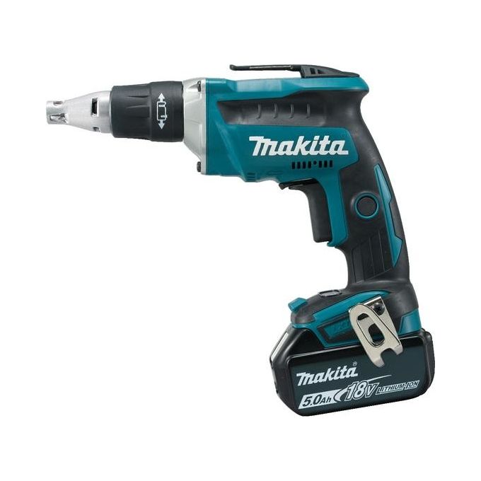Makita DFS452RTJ Avvitatore a Batteria 18 V Brushless 4000 giri-min con 2 Batterie 5.0 Ah e Caricabatterie colore Nero