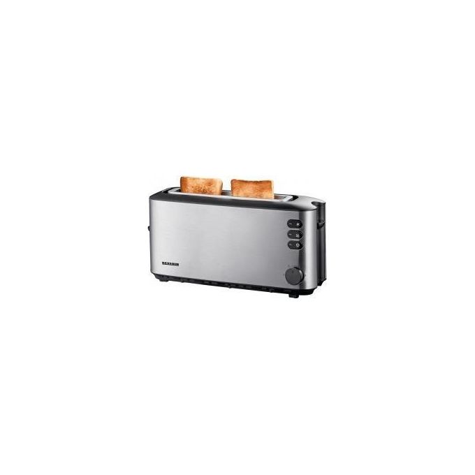 Severin AT 2515 Tostapane a Fessura Lunga 2 Fette Scaldapanini Integrato Scongelamento Riscaldamento 1000 W colore Nero