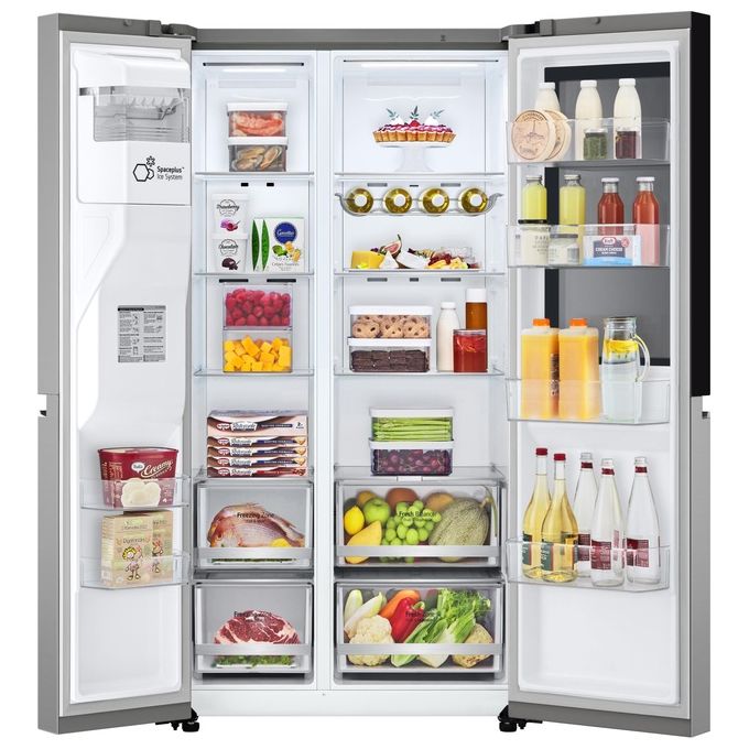 LG GSGV80PYLD InstaView Frigorifero Americano Side by Side 635 L 179 cm Classe D 35 dB No Frost Dispenser Wi-Fi colore Argento