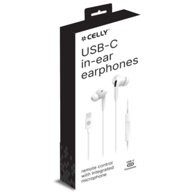 Celly In Ear Stereo Auricolari Wireless Usb-C Bianco