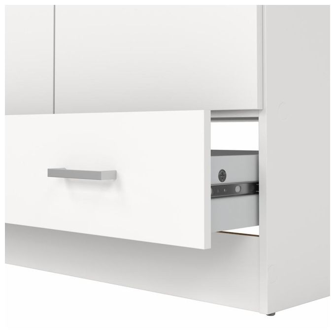 Tvilum 704034949 Space Armadio 2 Ante Battenti 1 Cassetto 3 Ripiani Stile Scandinavo colore Bianco