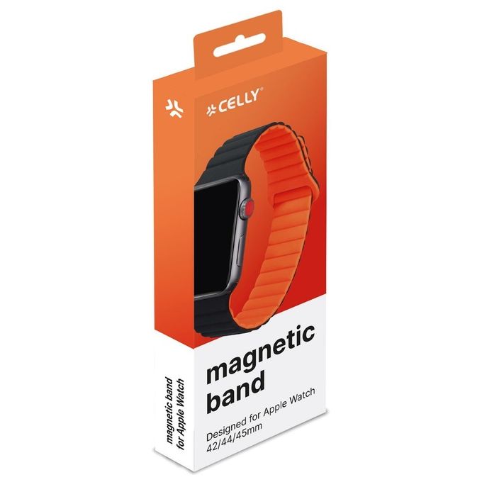 Celly Watchband 42-44-45mm Magenta Nero Arancio