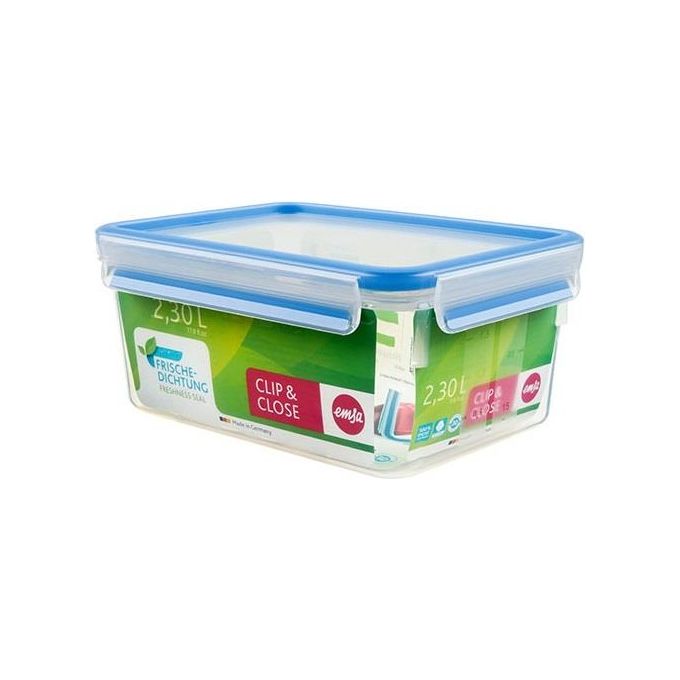 Emsa Contenitore Ermetico Clip and Close 2,3 Litri Coperchio con Guarnizione e Chiusura a Clip