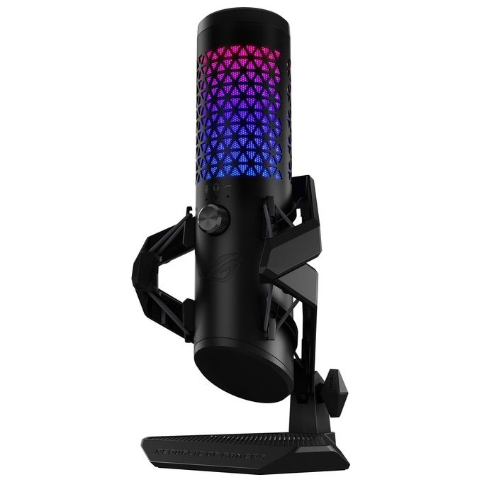 Asus 90YH03Z0-BAUA00 ROG Carnyx Microfono USB Gaming Condensatore 25mm 192kHz 24bit Cardioide Filtro Pop Aura Sync RGB colore Nero