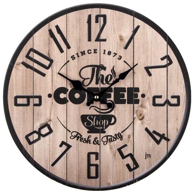 Lowell Orologio da Parete Hold Style Cassa in Mdf Quadrante Anticato Diamertro 33.5cm