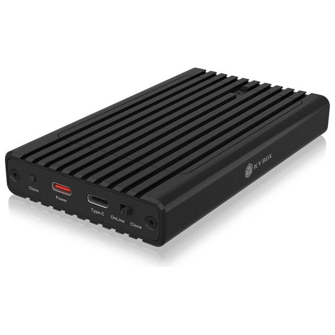 ICY BOX IB-2817MCL-C31 Box esterno SSD 2 slot M.2 NVMe USB 3.2 Gen 2 Type-C 10 Gbit-s colore Nero