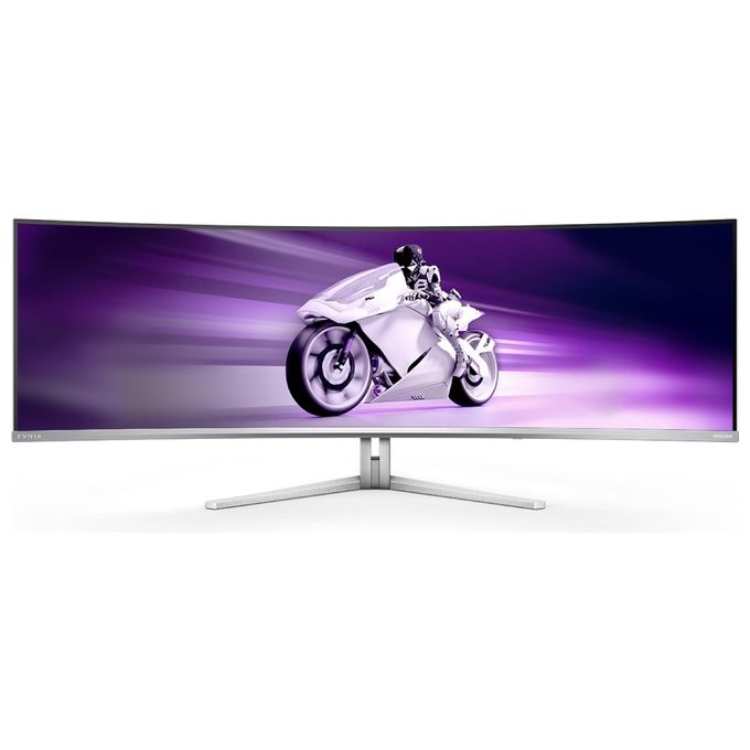 Philips 49M2C8900-00 Evnia 8000 Monitor Gaming Curvo 49'' QD-OLED Dual QHD 5120x1440 240Hz 0,03ms HDR400 Ambiglow colore Bianco