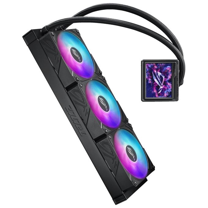 ASUS 90RC0131-M0EAY0 ROG Ryujin III Raffreddatore Liquido All-in-One 360 mm 3 ventole 12 cm Display LCD ARGB colore Nero