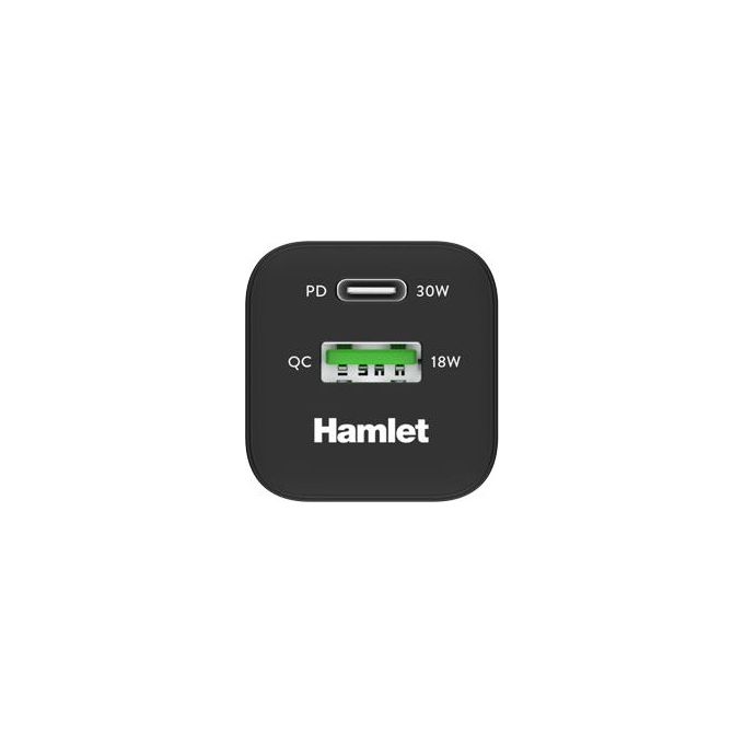 Hamlet Alimentatore da Parete Gan 30W  QC 18W