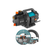 GARDENA 9011-47 Set Basic per Pompa da Giardino 3000-4 600 W 3,5 bar 3000 l-h 35 m colore Nero Verde