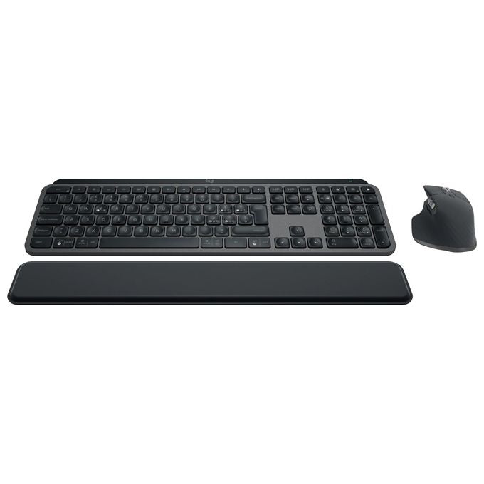 Logitech 920-010929 MX Keys Combo for Business Gen 2 Tastiera e Mouse Wireless Full Size con Poggiapolsi Bluetooth Logi Bolt QWERTY Italiano Retroilluminata Silenziosa Windows Mac ChromeOS Linux colore Grafite