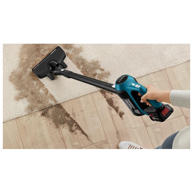 Bosch BBS611LAG Serie 6 Aspirapolvere a Bastone 2 in 1 Senza Sacchetto 0.3 L Batteria 18V 2.5 Ah autonomia 30 min colore Blu