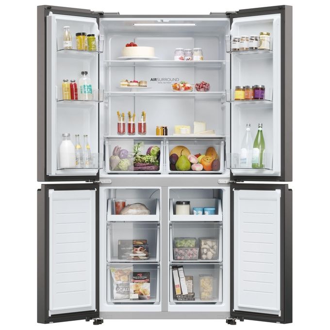 Haier HCR3818ENMD Cube 83 Serie 3 Frigorifero 4 Porte 467 L 181,5 cm Classe E 35 dB Total No Frost colore Grigio