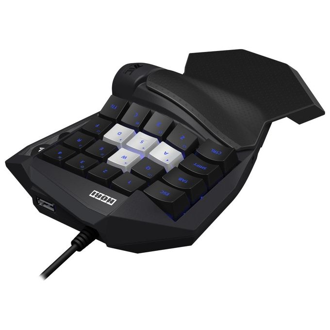 Hori SPF-030U Tactical Assault Commander Tastiera Meccanica per PS5 PS4 e PC con Retroilluminazione LED e Poggiapolsi Regolabile colore Nero