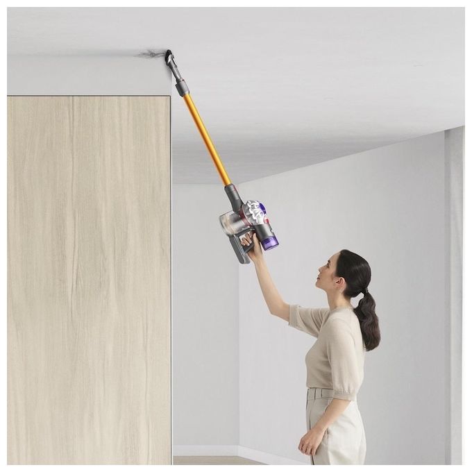 Dyson SV25 V8 Absolute Aspirapolvere Senza Filo Ciclonica 0.54 L 115 AW autonomia 40 min 75 dB colore Argento e Giallo