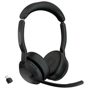 Jabra 25599-989-899 Evolve2 55 Auricolare Wireless A Padiglione con Bluetooth 5.2 Base di Ricarica USB Tipo C colore Nero