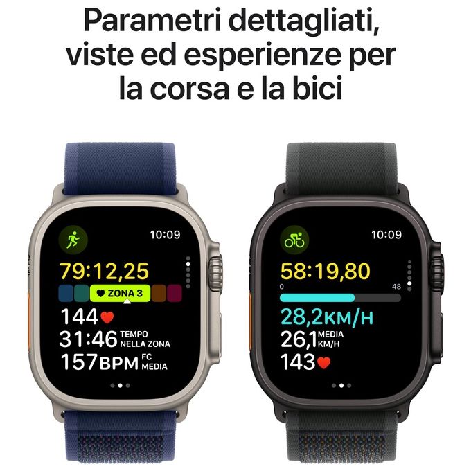 Apple MX4M3TY-A Watch Ultra 2 GPS + Cellular 49mm Cassa in Titanio con Cinturino Loop Milanese 64 GB 36 h Durata Batteria colore Titanio