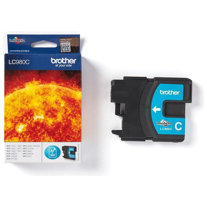 Brother LC-980C Ciano DCP-165C Inkjet - getto dinchiostro Cartuccia originale