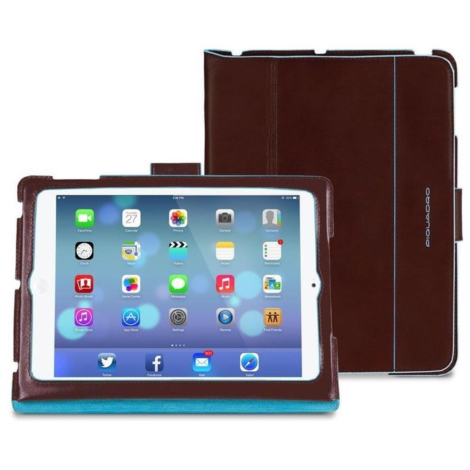 PIQUADRO AC3450B2-MO Custodia di Tipo Flip per iPad Air 2 con Funzione a Leggio e Attivazione Automatica colore Marrone