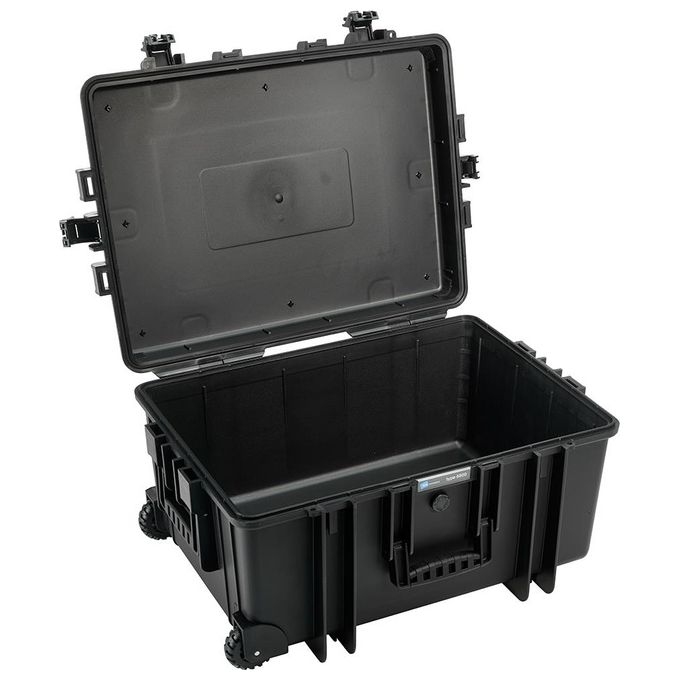 BandW Cases 6800-B Valigetta Porta Attrezzi in Polipropilene PP IP67 Antipolvere e Impermeabile con Trolley e Ruote Impilabile per Trasporto Sicuro di Fotocamere Notebook Tablet Colore Nero