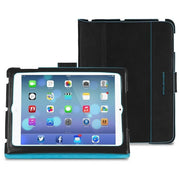 PIQUADRO AC3450B2-N Custodia Flip in Vera Pelle Italiana con Funzione Leggio e Stop-Attivazione Automatica per iPad Air 2 colore Nero