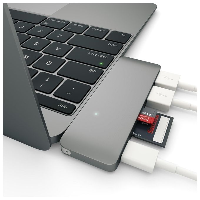 Satechi Hub Type-C Usb Passthrough Space Gray