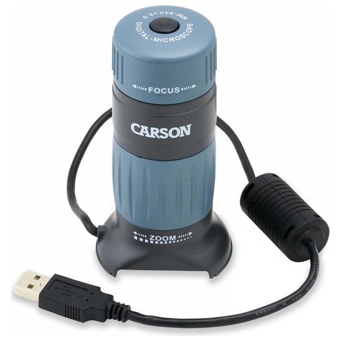 Carson MM-940 zPix 300 Microscopio digitale 86x 457x USB 3.0 colore Blu