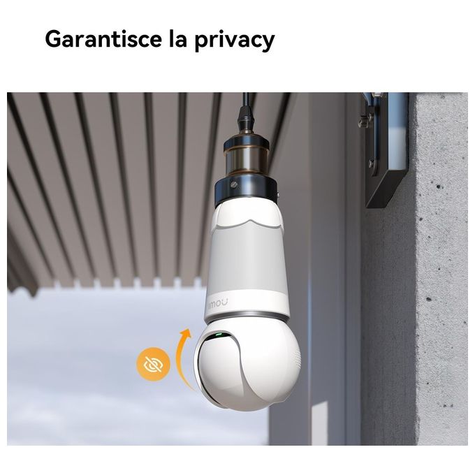 Imou IPC-S6DP-3M0WEB-AE Bulb Cam Telecamera IP Wi-Fi 2K 3MP E27 Motorizzata 340° Visione Notturna 25m Sirena IP65