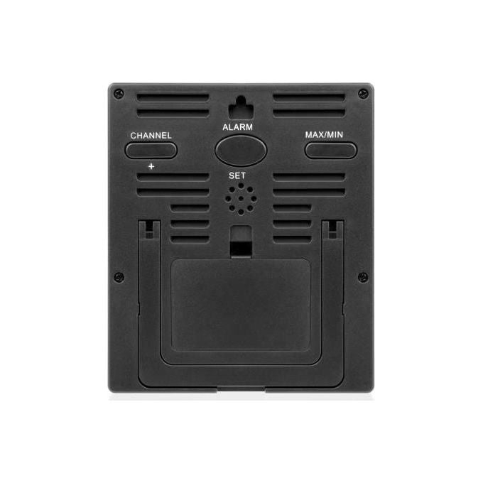 Bresser Temeo Hygro Quadro Termometro e Igrometro per 4 Punti di Misura Nero 10,4x2,5x12cm