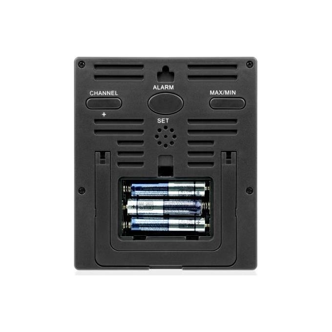 Bresser Temeo Hygro Quadro Termometro e Igrometro per 4 Punti di Misura Nero 10,4x2,5x12cm