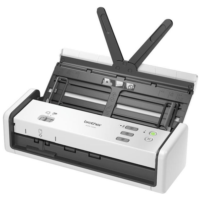 Brother ADS1300UN1 ADS-1300 Scanner documenti portatile A4 ADF 20 fogli Duplex 30 ppm USB-C 600 dpi colore Bianco