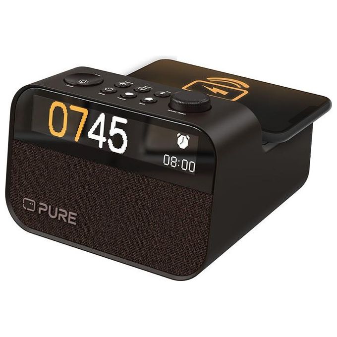 Pure 30103 Moment Charge Radiosveglia Digitale DAB+ FM Bluetooth 5.3 Ricarica Wireless 10W colore Coffee Black