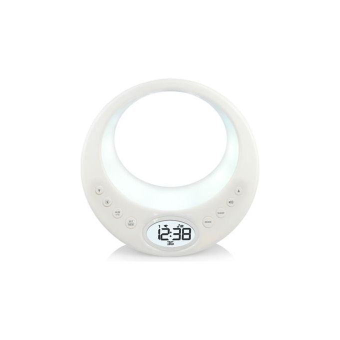 Thomson CL201 Radiosveglia Digitale FM Display LCD Doppio Allarme Suoni della Natura Ingresso AUX colore Bianco