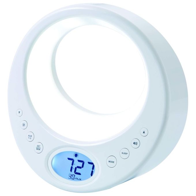 Thomson CL201 Radiosveglia Digitale FM Display LCD Doppio Allarme Suoni della Natura Ingresso AUX colore Bianco