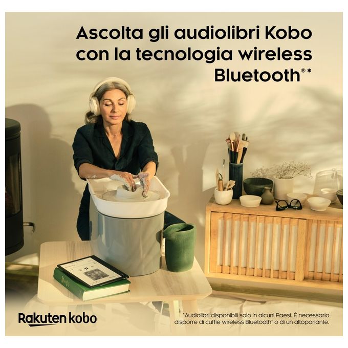 Kobo N605-KU-BK-K-BU Elipsa 2E eReader Touch 10,3'' E Ink 32 GB Wi-Fi Bluetooth Stylus 2 inclusa colore Nero