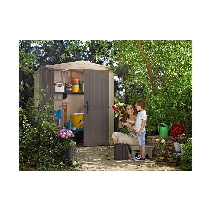 Keter Casetta da Giardino Factor 6X6 in Resina 178x195,5x208h Beige