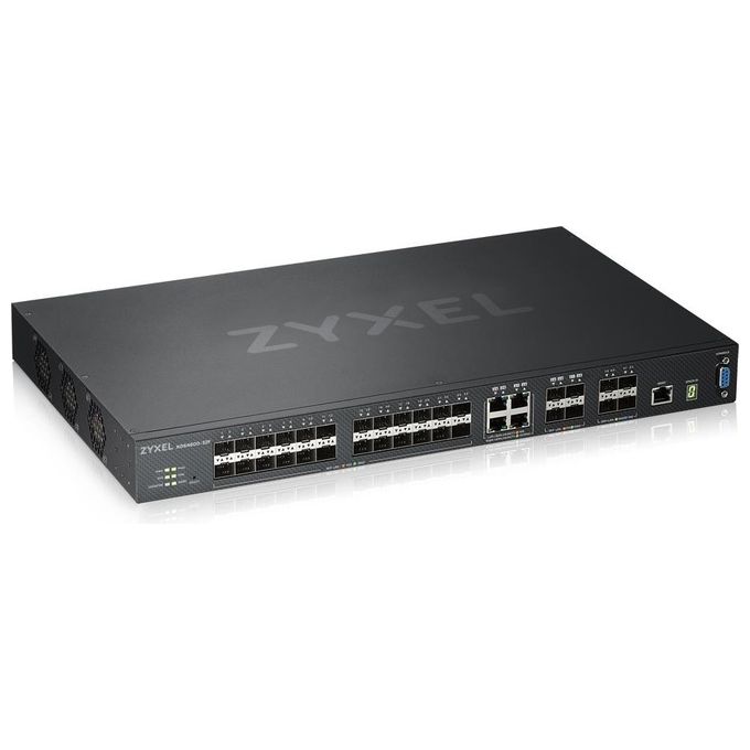 Zyxel Switch 24 Porte Lan Gigabit Sfp + 4 Porte Gigabit Dual+4 Porte 10G Sfp+ Managed L3 Rack