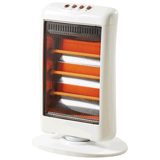 Midea NS12-13C1 Stufetta Elettrica a Infrarossi 1200 W 3 Livelli di Potenza Oscillazione Automatica Protezione Sovrariscaldamento e Antiriversamento colore Bianco