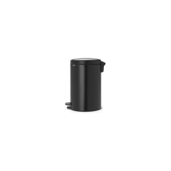 Brabantia 114106 NewIcon Pattumiera a Pedale 20 L Chiusura Ammortizzata Base Antiscivolo Acciaio Matt Black