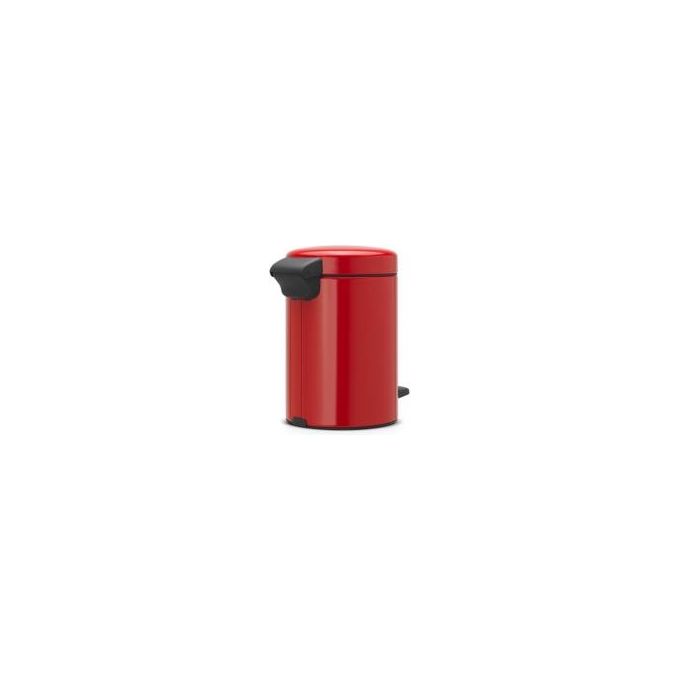 Brabantia 112140 NewIcon Pattumiera a Pedale con Secchio Interno in Plastica 3 L colore Passion Red