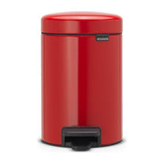 Brabantia 112140 NewIcon Pattumiera a Pedale con Secchio Interno in Plastica 3 L colore Passion Red