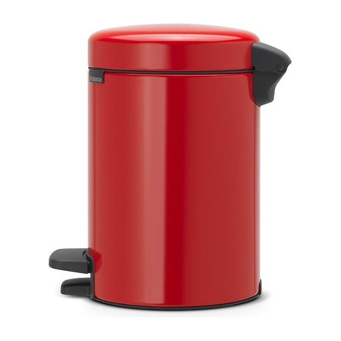Brabantia 112140 NewIcon Pattumiera a Pedale con Secchio Interno in Plastica 3 L colore Passion Red