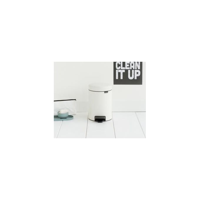 Brabantia Pedal Bin Newicon Pattumiera a Pedale 3 Litri Bianco