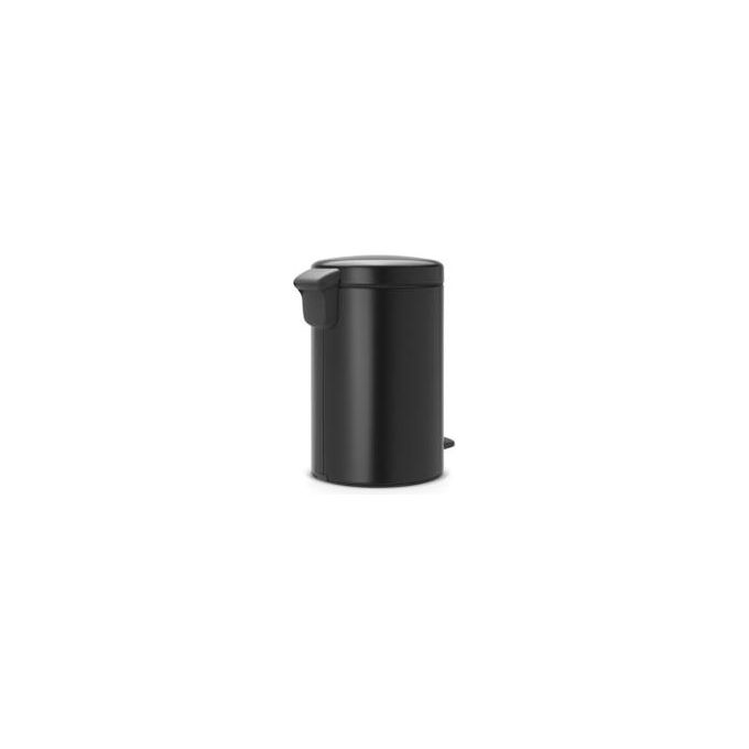 Brabantia Pedal Bin Newicon Pattumiera a Pedale 12 Litri Nero Opaco