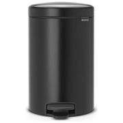 Brabantia Pedal Bin Newicon Pattumiera a Pedale 12 Litri Nero Opaco